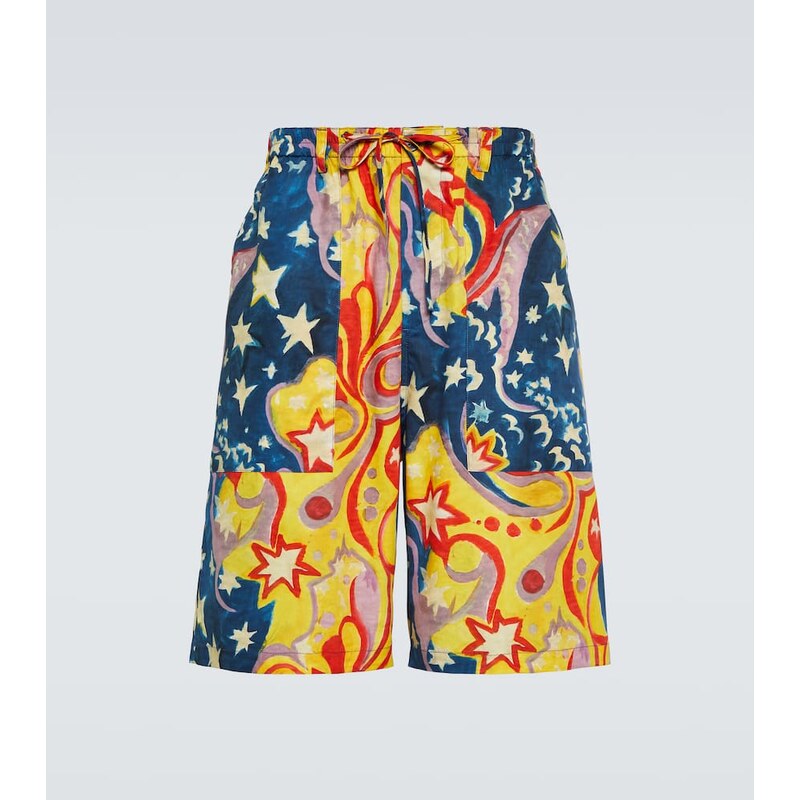 Marni x No Vacancy Inn printed cotton shorts 67948240