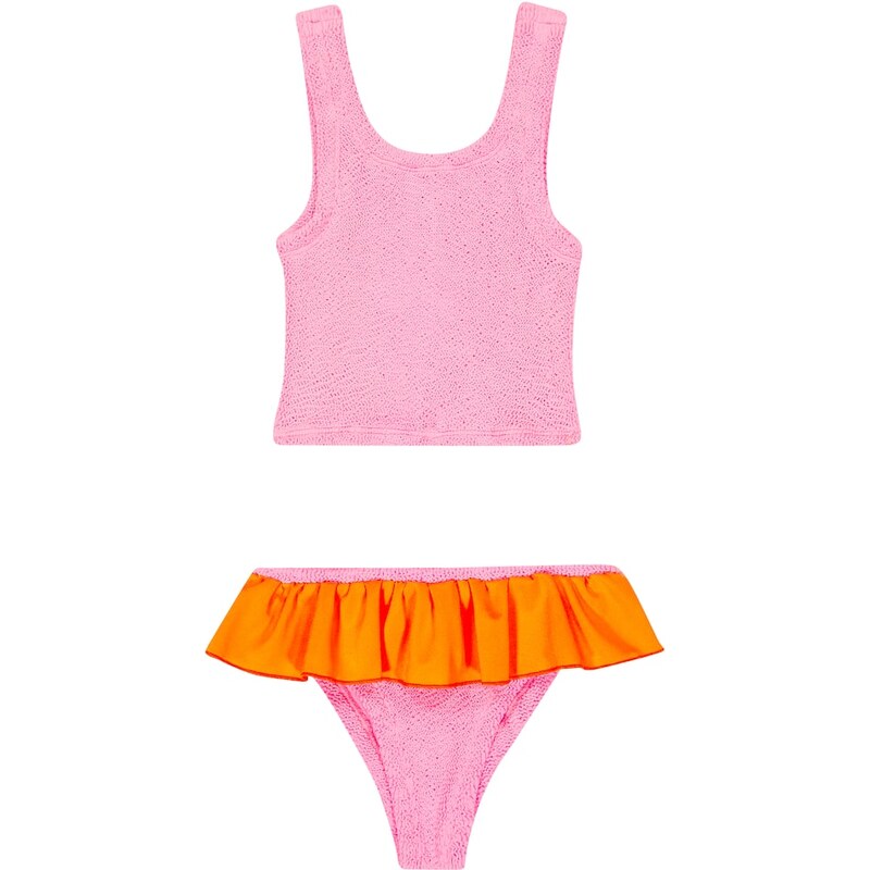 Hunza G Kids Olive ruffled bikini 68146181