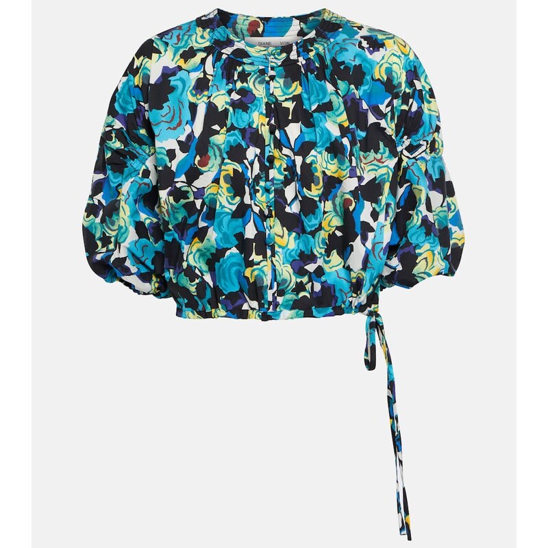 Diane von Furstenberg Dario floral cotton-blend top 68042091