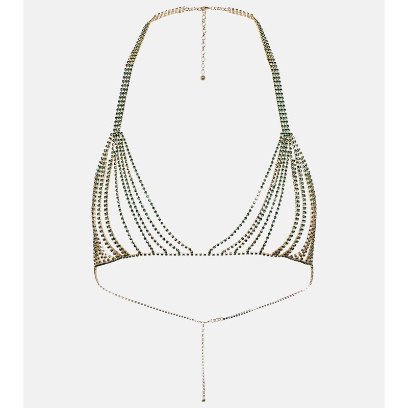 Oseree OsÃree Gem embellished chain bra 67989195