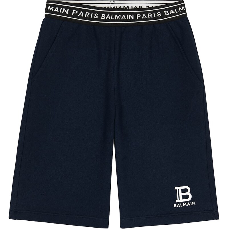 Balmain Kids Logo cotton jersey shorts 67978818