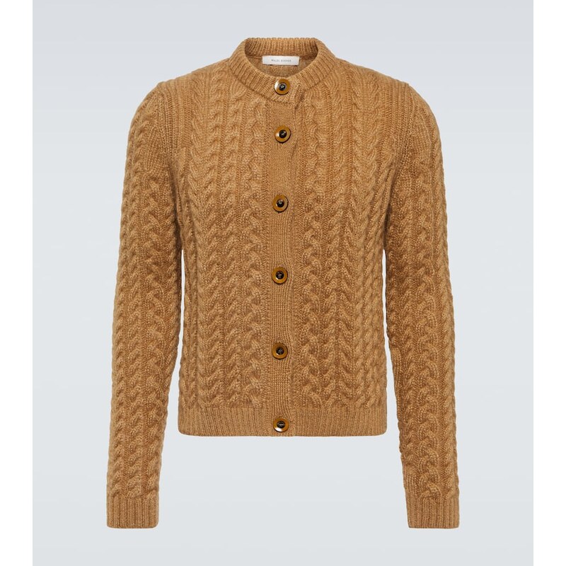 Wales Bonner Cable-knit mohair-blend cardigan 68074025