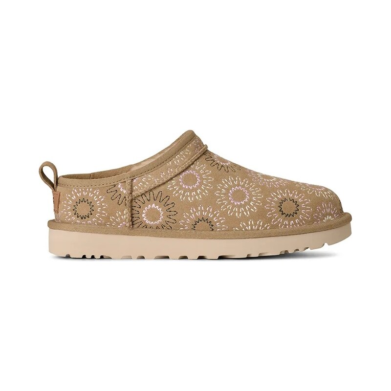 Semišové papuče UGG W Classic Micro Sun Stitch 67422792
