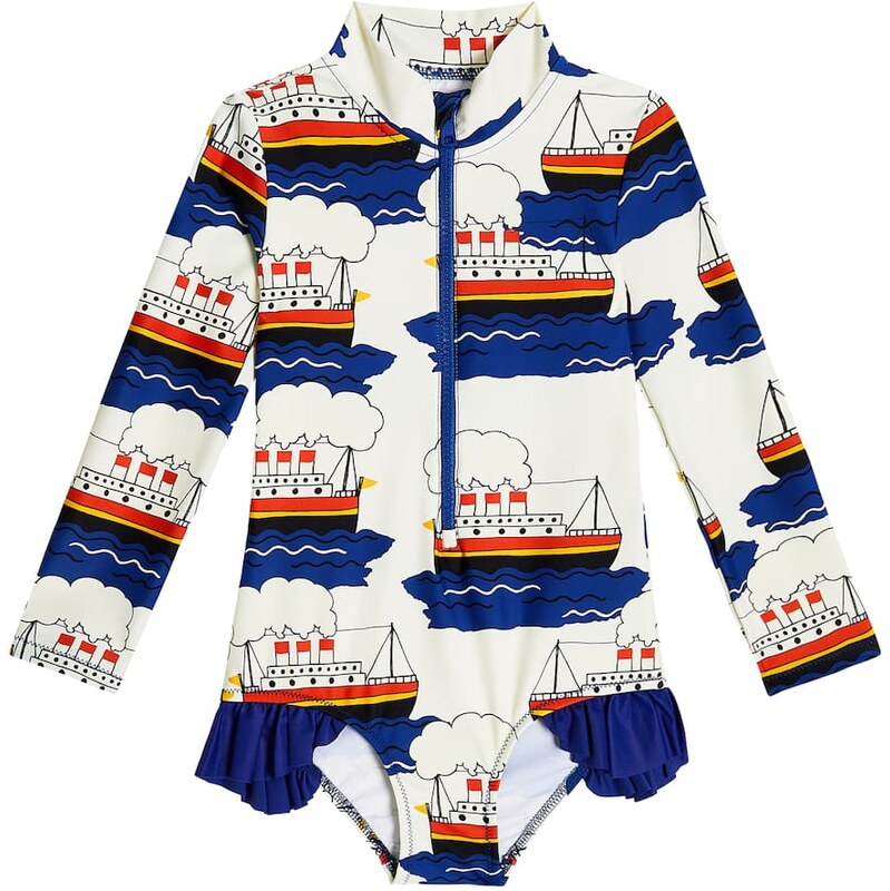 Mini Rodini Printed rashguard swimsuit 68019940