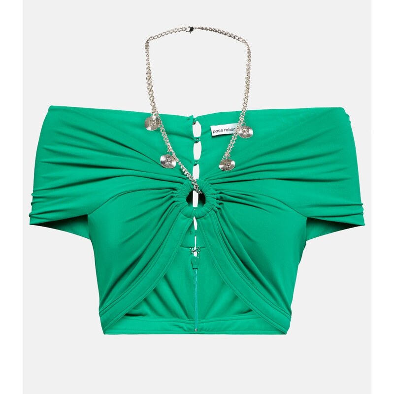 Rabanne Cutout jersey top 68009829