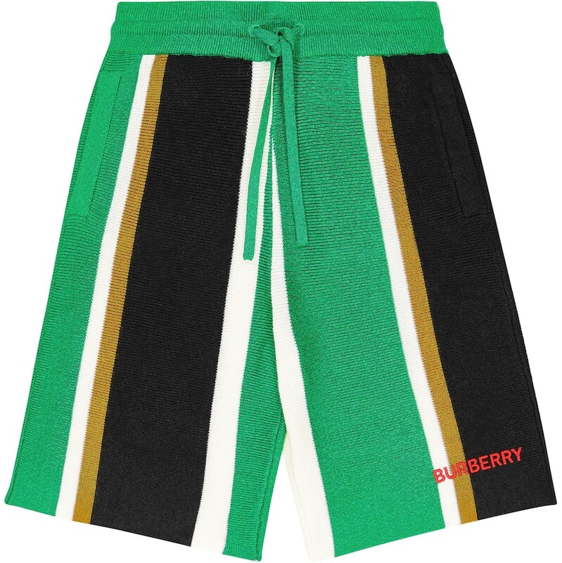 Burberry Kids Striped wool and cashmere shorts 68251246