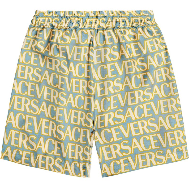 Versace Kids Logo silk twill shorts 68341728