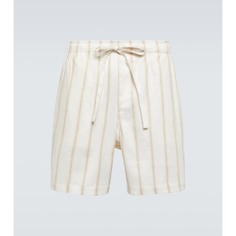 Commas Striped linen-blend shorts 68232602