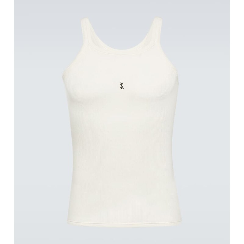 Saint Laurent Cassandra cotton jersey tank top 67969067