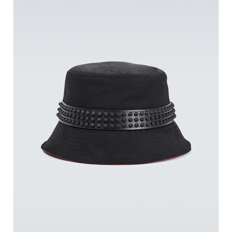 Christian Louboutin Bobino Spikes canvas bucket hat 68120641