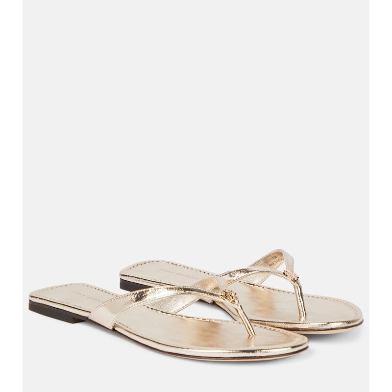 Tory Burch Metallic leather thong sandals 67958579