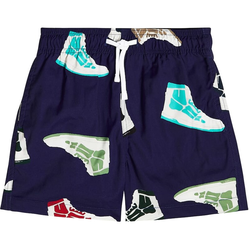 Amiri Kids Skel Top printed swim trunks 68192928