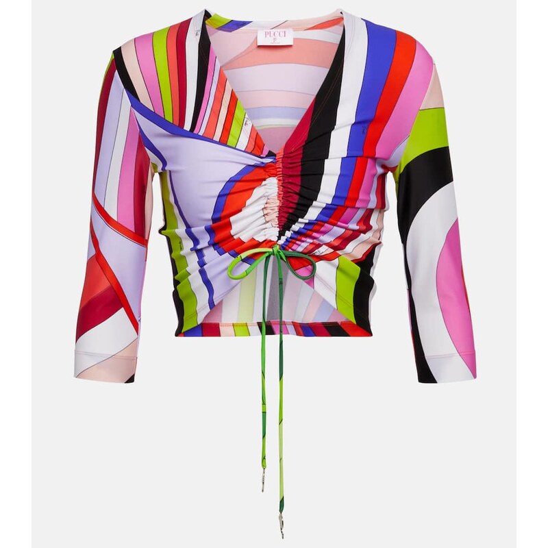Pucci Iride gathered jersey crop top 68320239