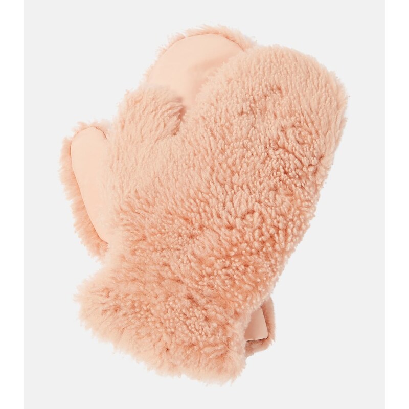Yves Salomon Shearling-trimmed mittens 68074090