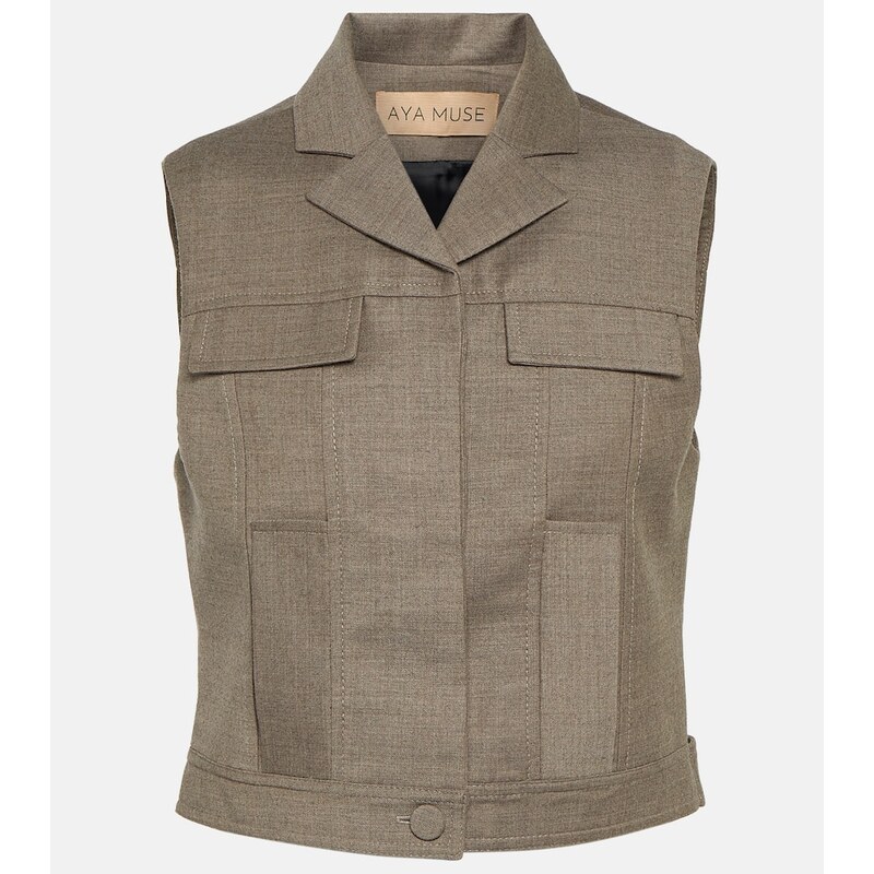 Aya Muse Mia wool crop top 68058278