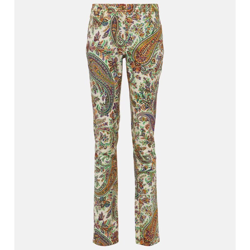 Etro Paisley mid-rise slim jeans 67990399