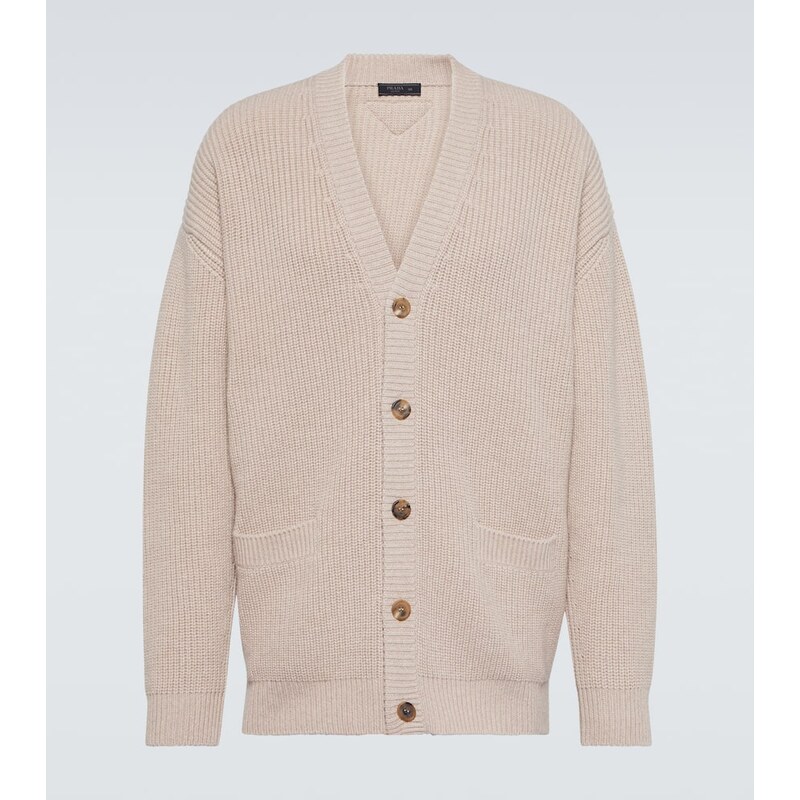 Prada Oversized ribbed-knit cashmere cardigan 67969719