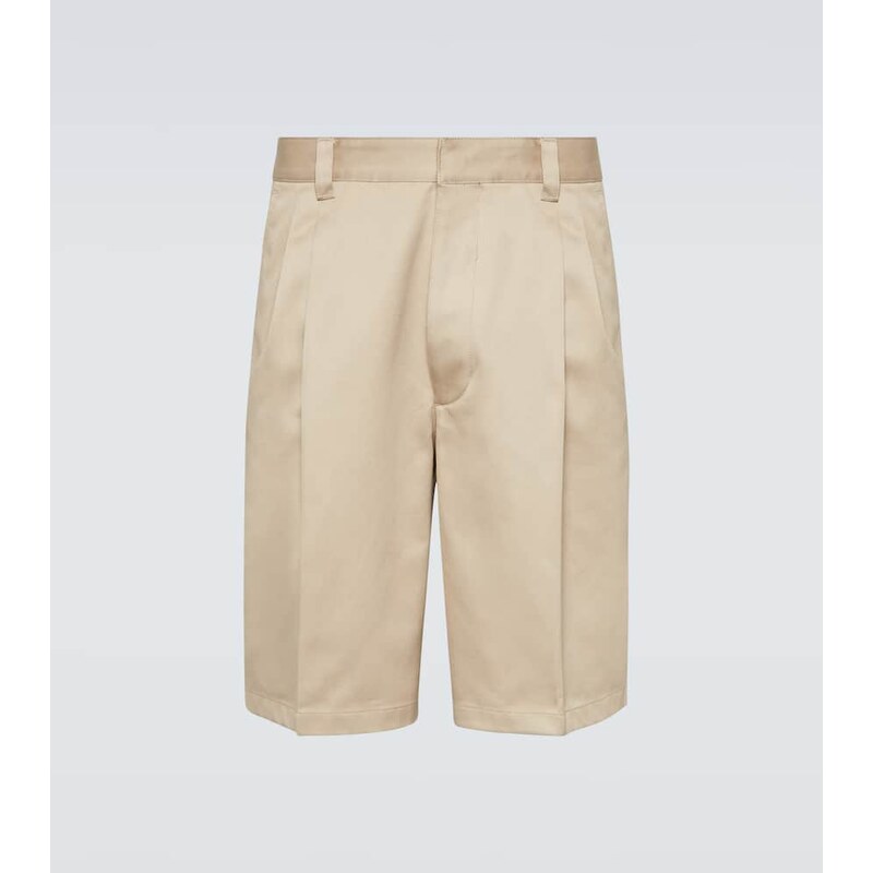 Prada Pleated cotton Bermuda shorts 68129289