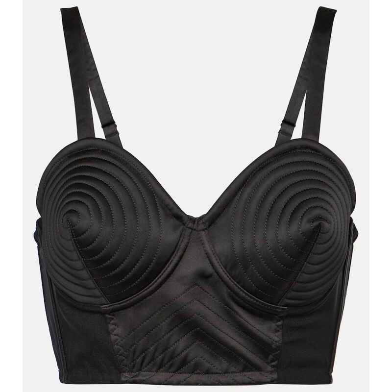 Jean Paul Gaultier Tattoo Iconic satin bra top 68180152