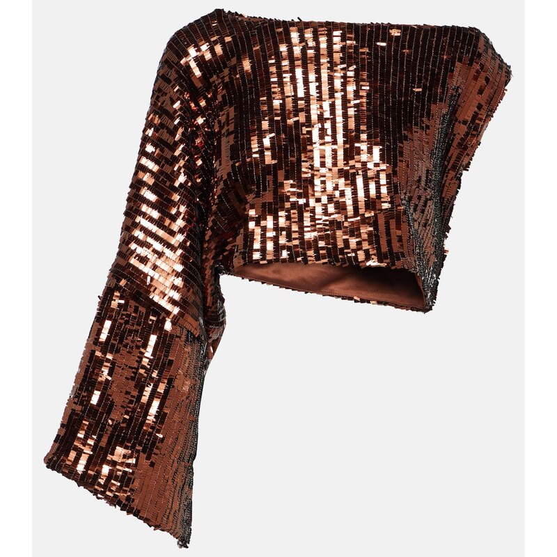 Taller Marmo Eric sequined one-shoulder top 68369322