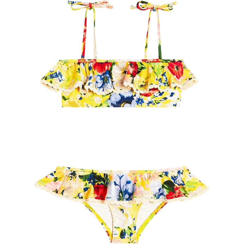 Zimmermann Kids Alight ruffled floral bikini 67928638