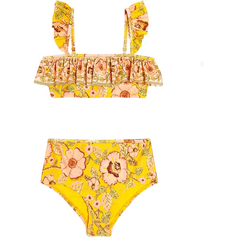 Zimmermann Kids Junie ruffled floral bikini 68000368