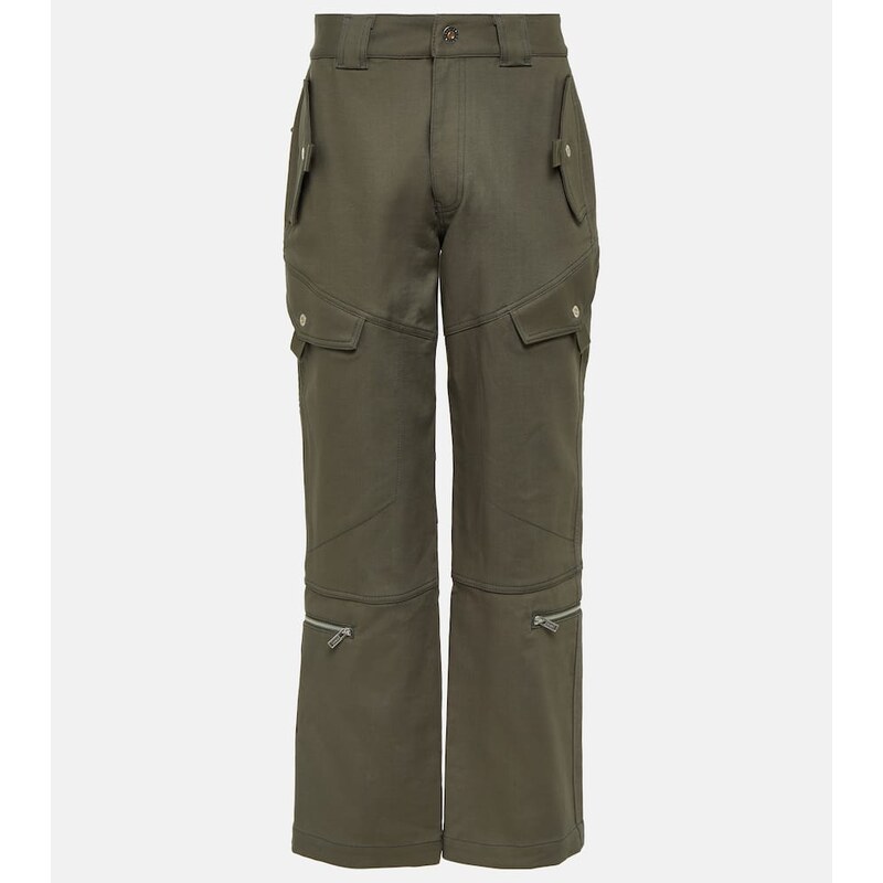 Dion Lee Mid-rise cotton twill cargo pants 68032450