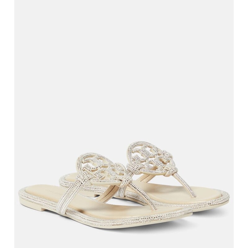 Tory Burch Miller crystal-embellished thong sandals 68105916
