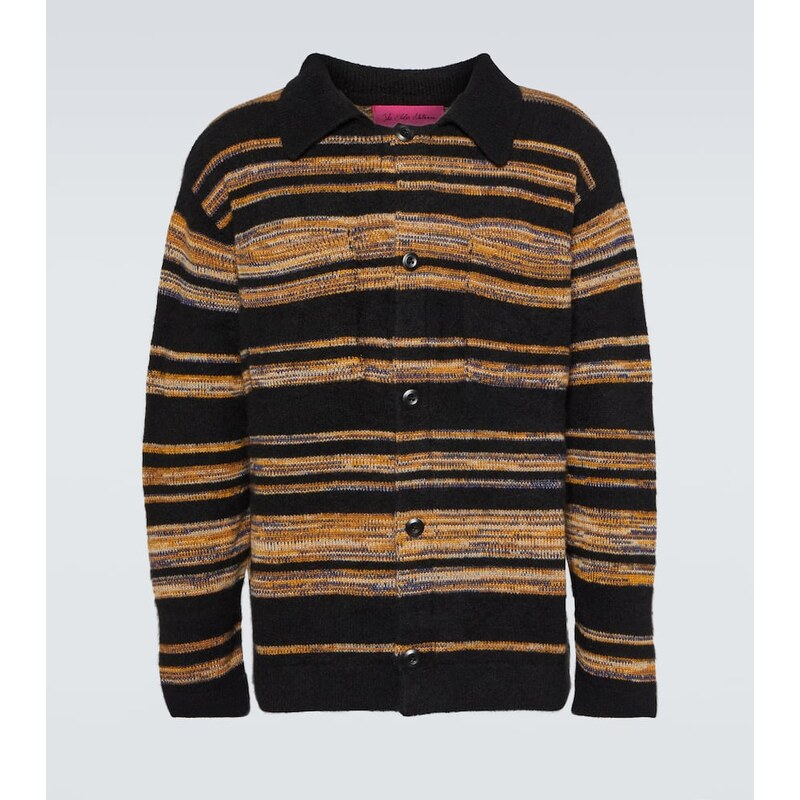 The Elder Statesman Phantom striped cashmere and cotton shirt 68339250