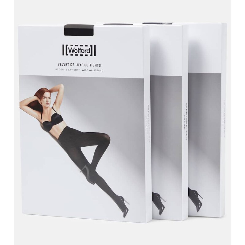 Wolford Velvet De Luxe 66 set of 3 tights 68272953