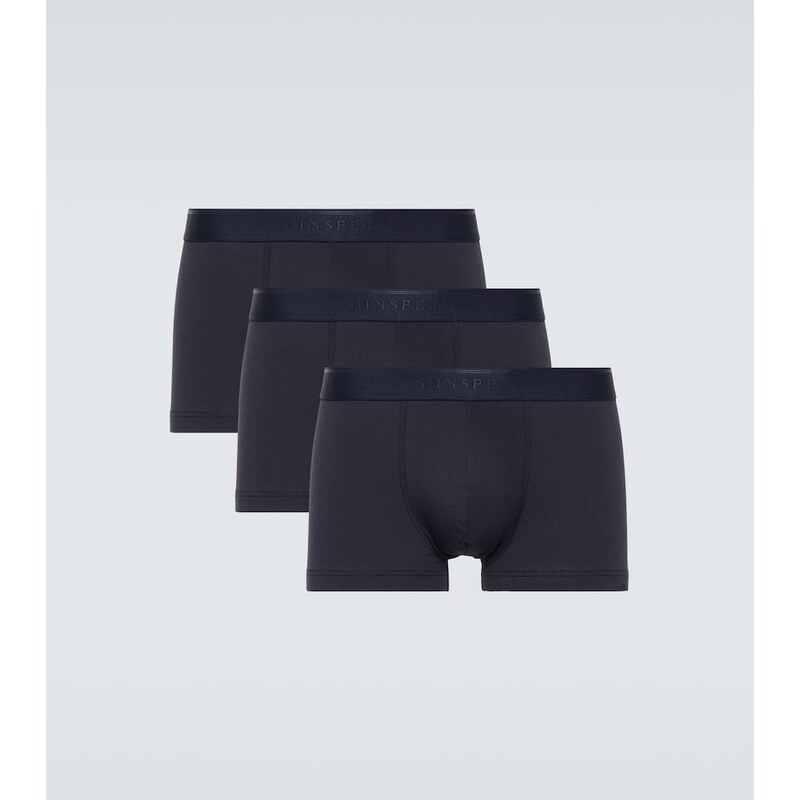 Sunspel Set of 3 cotton-blend boxer briefs 68020971
