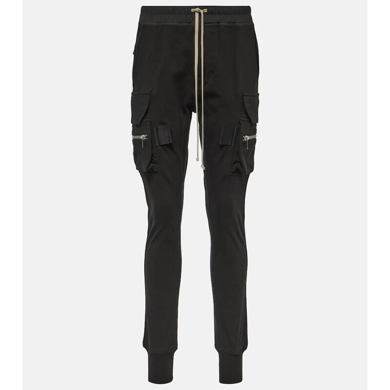 Rick Owens High-rise cotton skinny cargo pants 68058710