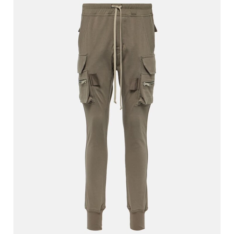 Rick Owens High-rise cotton skinny cargo pants 67939460