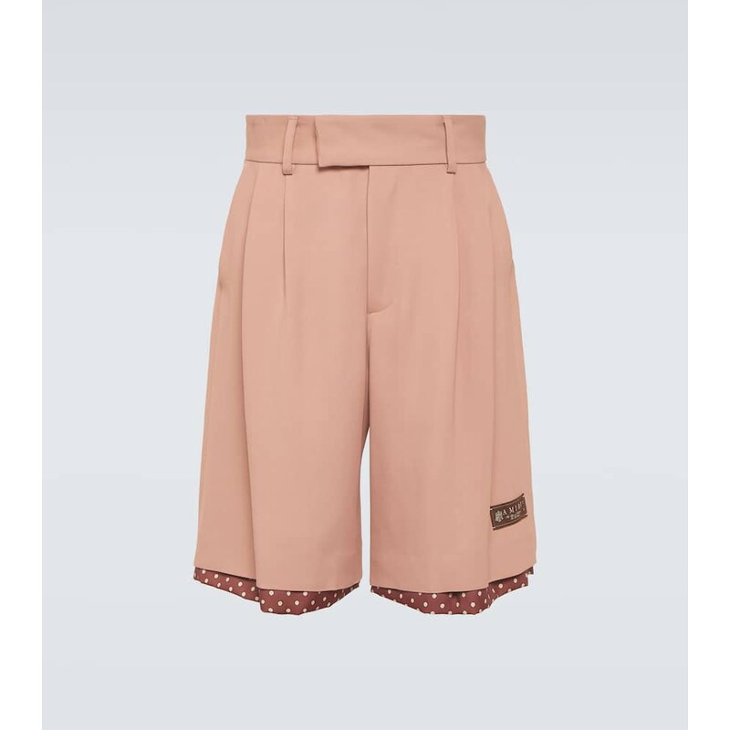 Amiri Layered polka-dot high-rise shorts 68281809