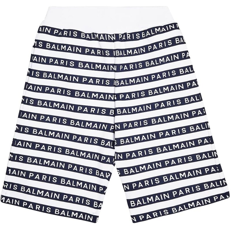Balmain Kids Logo printed cotton shorts 67928829