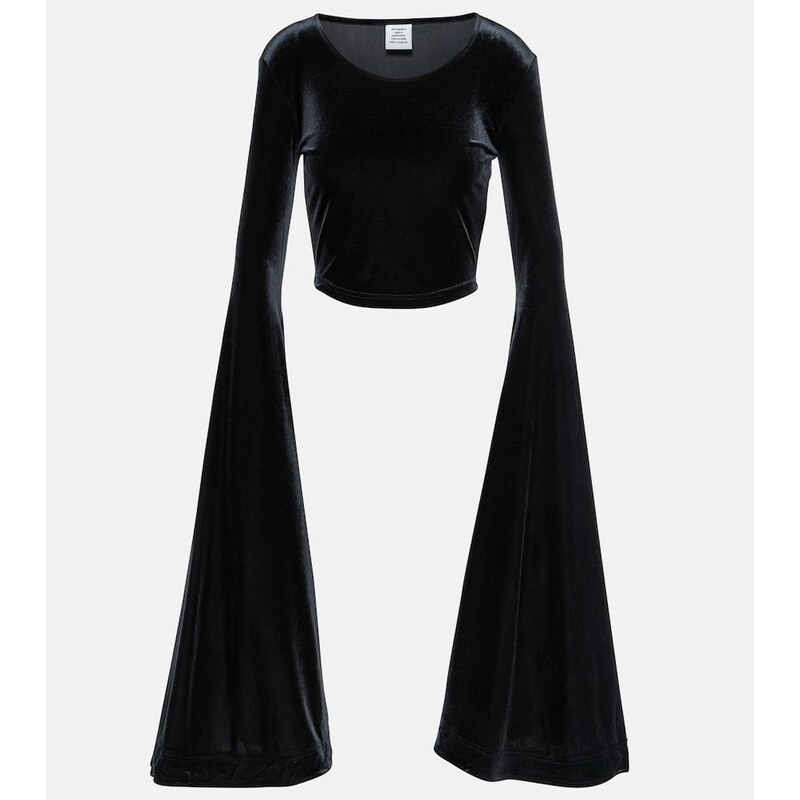 Vetements Velvet crop top 68267445