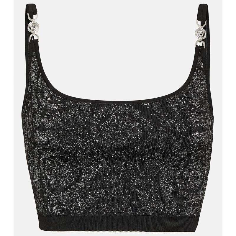 Versace La Greca Medusa 95 knit crop top 68312510
