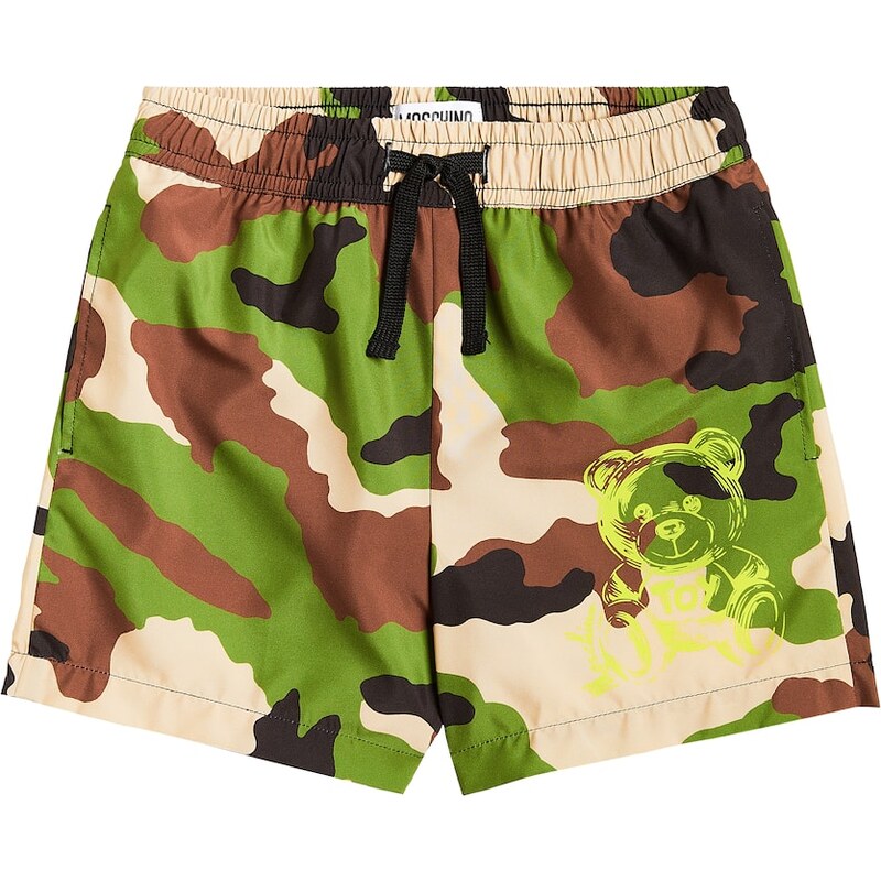 Moschino Kids Teddy Bear camouflage swim trunks 68311339
