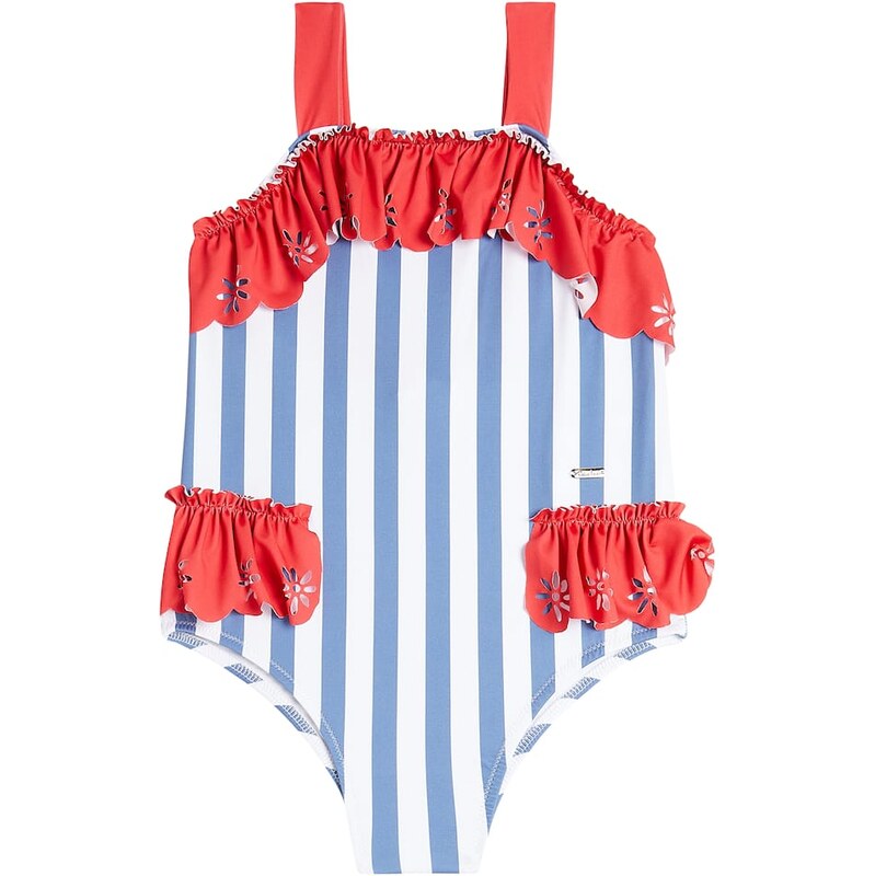 Patachou Striped ruffled swimsuit 68021415