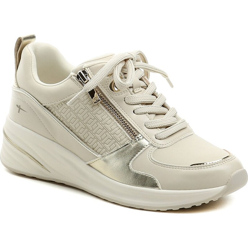 Tamaris 1-23754-45 zlato béžové dámske poltopánky na kline 67591620