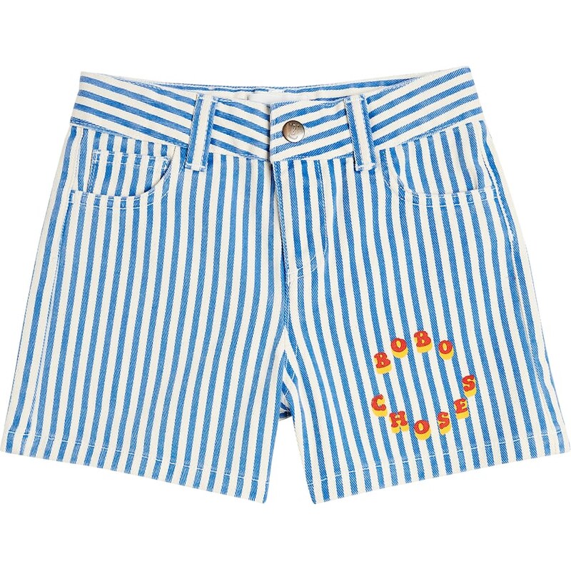 Bobo Choses Logo striped cotton shorts 68021252