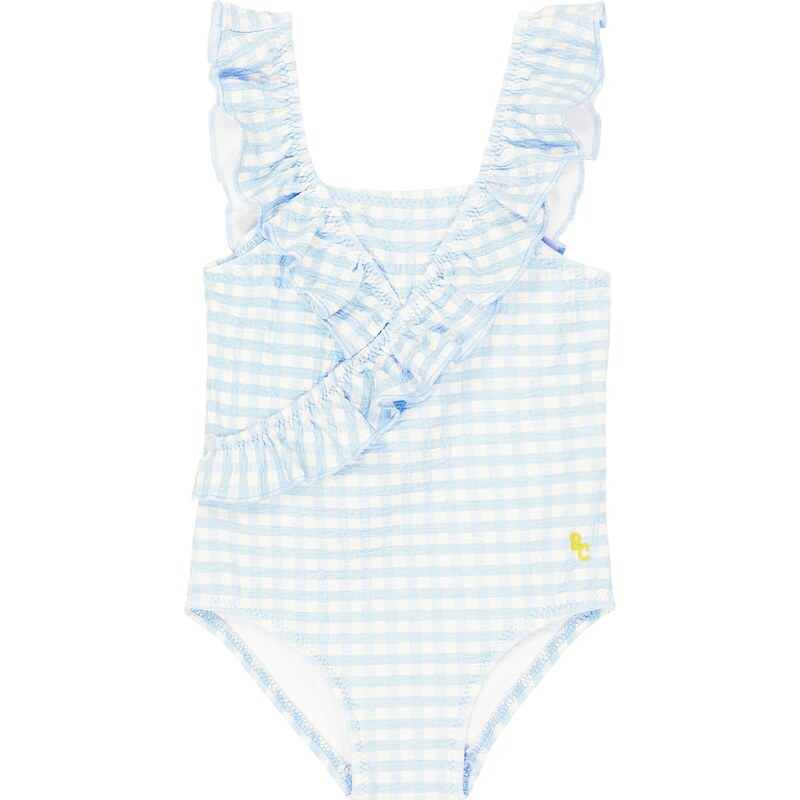 Bobo Choses Baby Vichy ruffled swimsuit 68379825