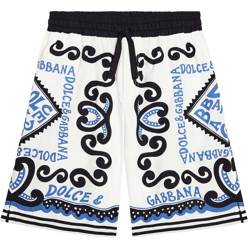 Dolce&Gabbana Kids Logo printed cotton Bermuda shorts 68257682