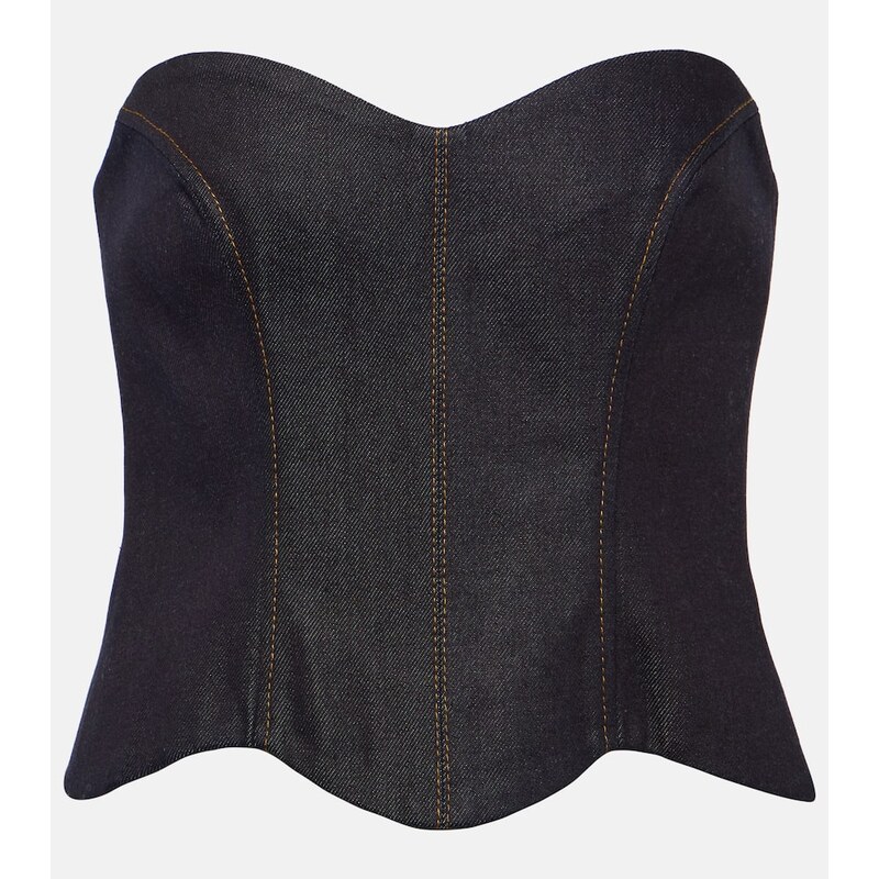 Aya Muse Hyn denim bustier top 68000663