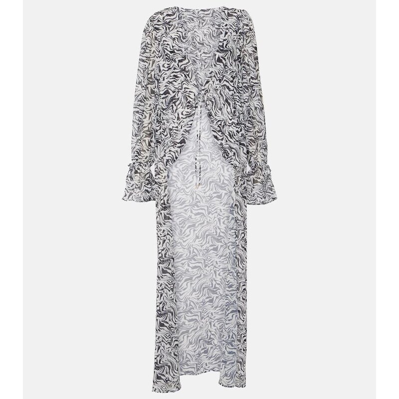 Bananhot Zebra-print chiffon beach cover-up 68001116