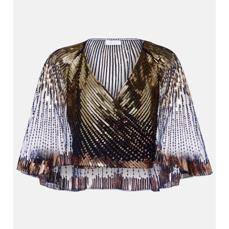 Rabanne Sequined crop top 68316955