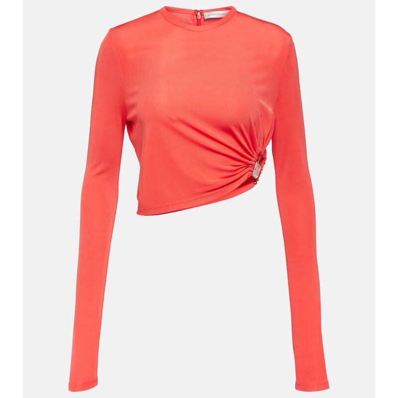 Christopher Esber Embellished jersey crop top 67939764