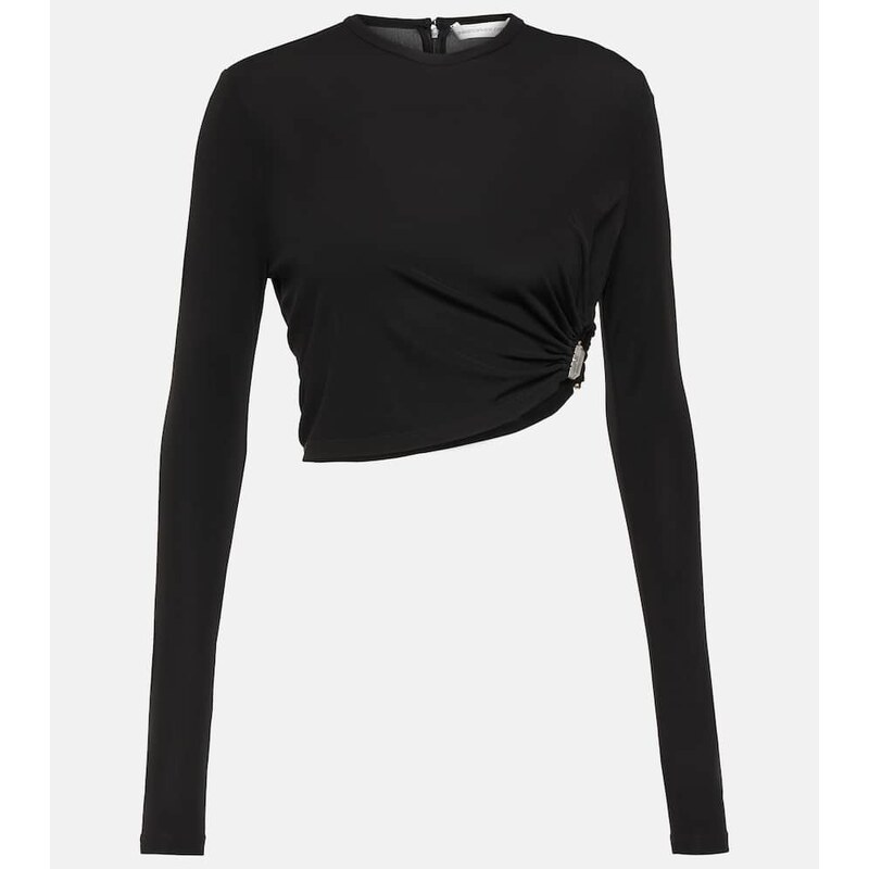 Christopher Esber Embellished cutout jersey top 67990842