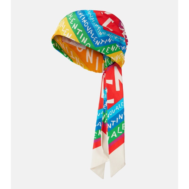 Valentino Valentino Chevron 24 silk and cotton head wrap 68053732