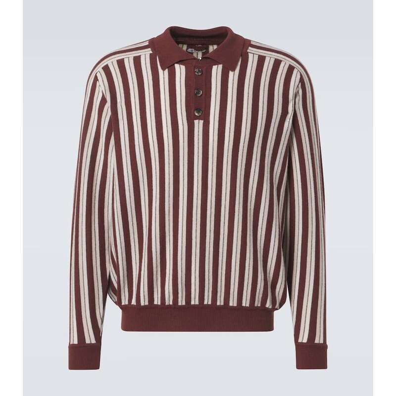 Bode Hogan Stripe wool and cashmere polo sweater 68144135